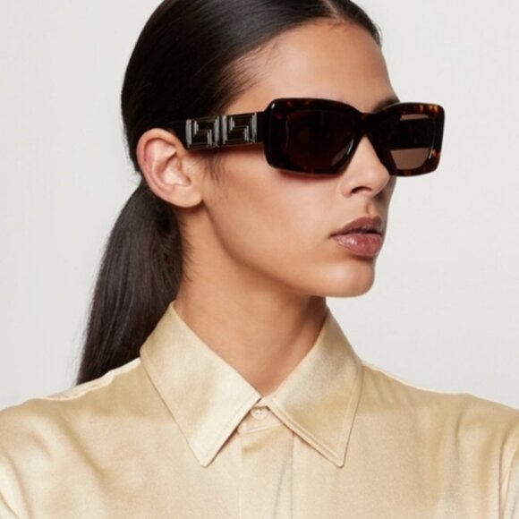 Versace Brown Rectangular Ladies Sunglasses - Picture 2 of 2